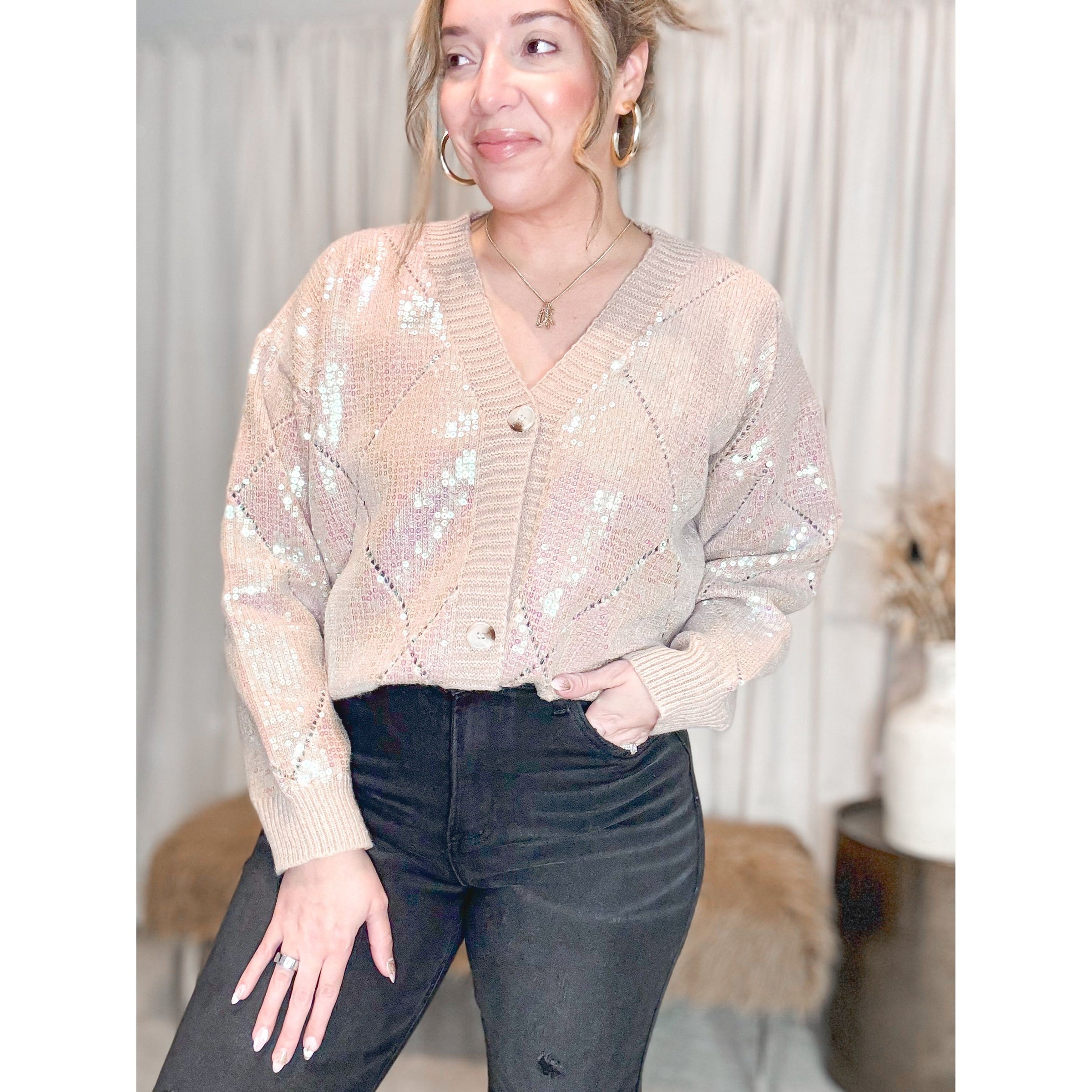 Penelope Sequins Cardigan